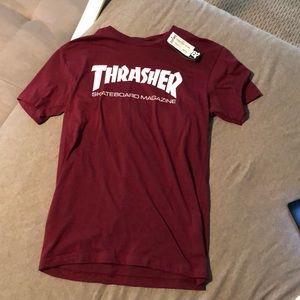 Maroon thrasher shirt